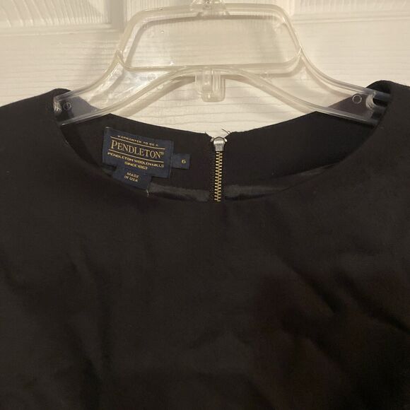 Pendleton Dress Women’s Size 6 NWT Virgin Wool Sleeveless Sheath Midi Pockets - Picture 2 of 12